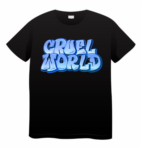 Graffiti Blue Tee